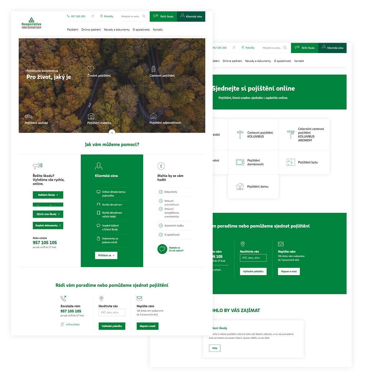 Ukázka nového webu Kooperativy