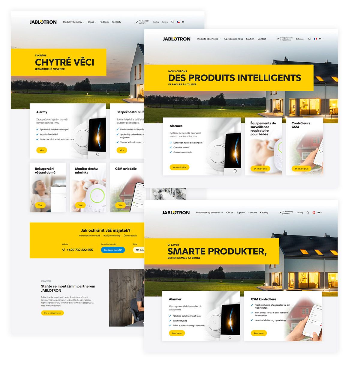 Ukázky webu JABLOTRON Ukázky webu JABLOTRON