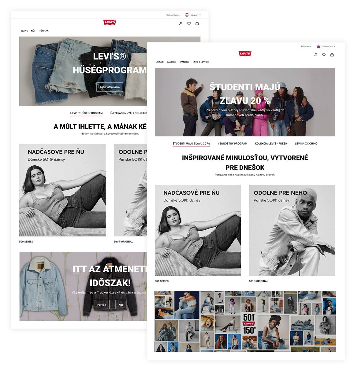 Ukázky webu LEVI.SK Ukázky webu LEVI.SK