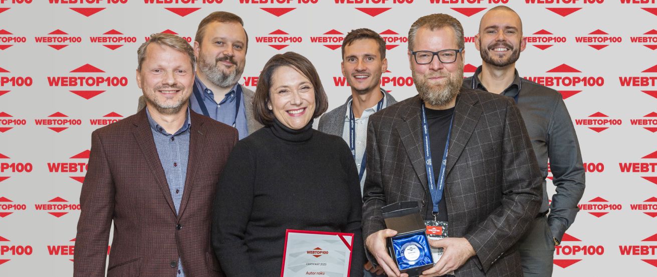 Fotografie zástupců FG Forrest, a.s. z udělování ocenění WebTOP100 ročník 2023