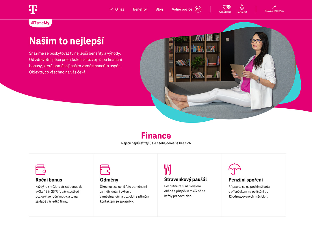 Screenshot webu www.t-kariera.cz