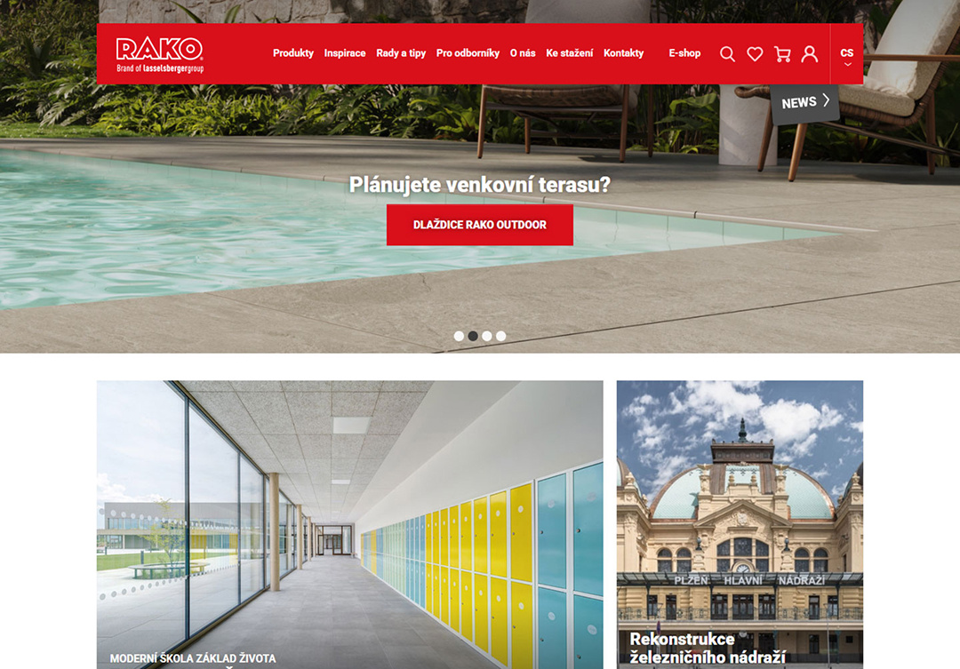 Ukázka webu RAKO