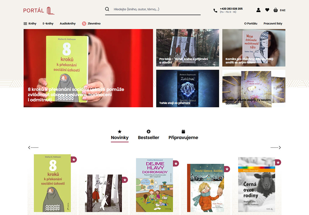 Ukázka e-shopu Nakladatelství Portál