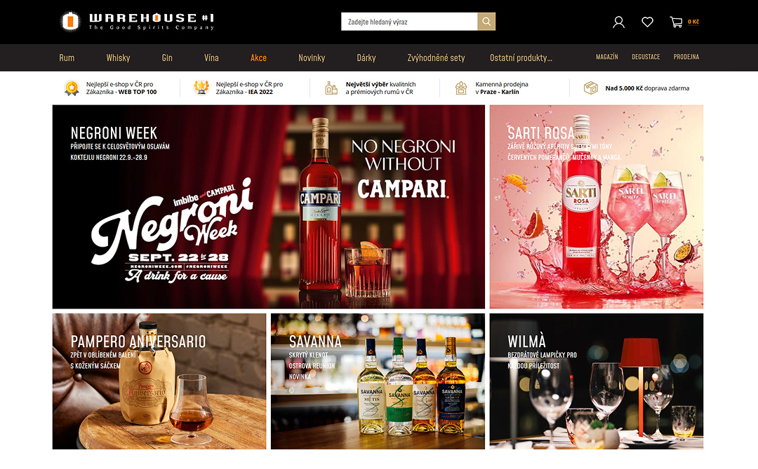 Ukázka e-shopu Warehouse #1