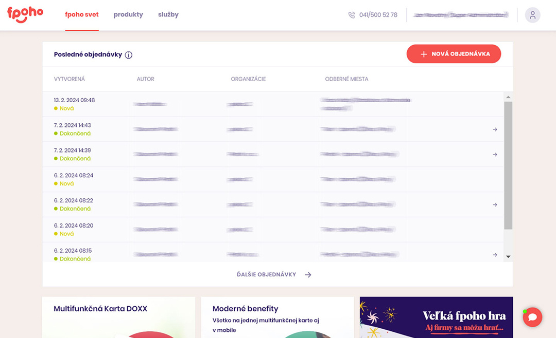 Ukázka e-commerce řešení pro fpoho
