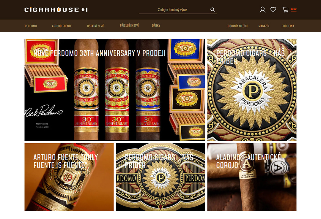 Ukázka e-shopu Cigarhouse #1