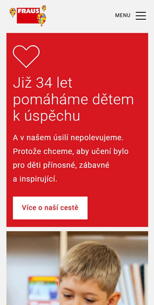 Ukázka portálu Nakladatelství Fraus